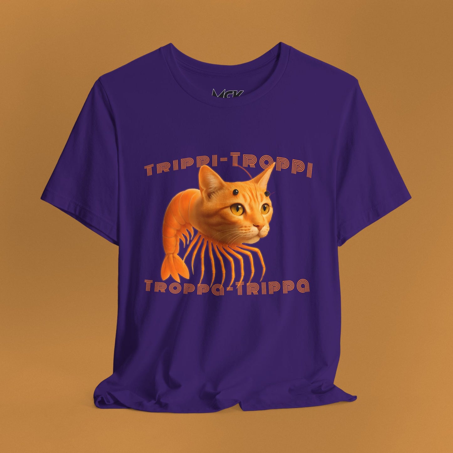 Trippi Troppi Cat‑Shrimp T‑Shirt – Italian Brainrot Meme Tee