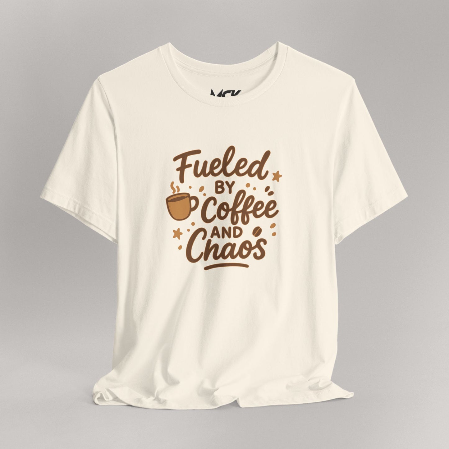 Fueled by Coffee & Chaos T‑Shirt – Relatable Mom/Teacher Humor Tee