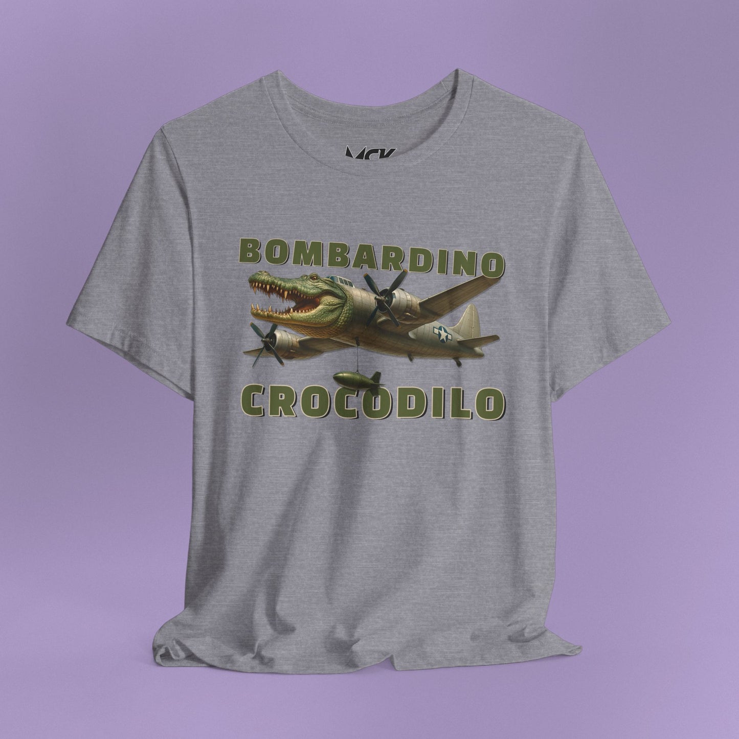 Bombardino Crocodilo T‑Shirt – Italian Brainrot Meme Tee, AI‑Made Viral Character