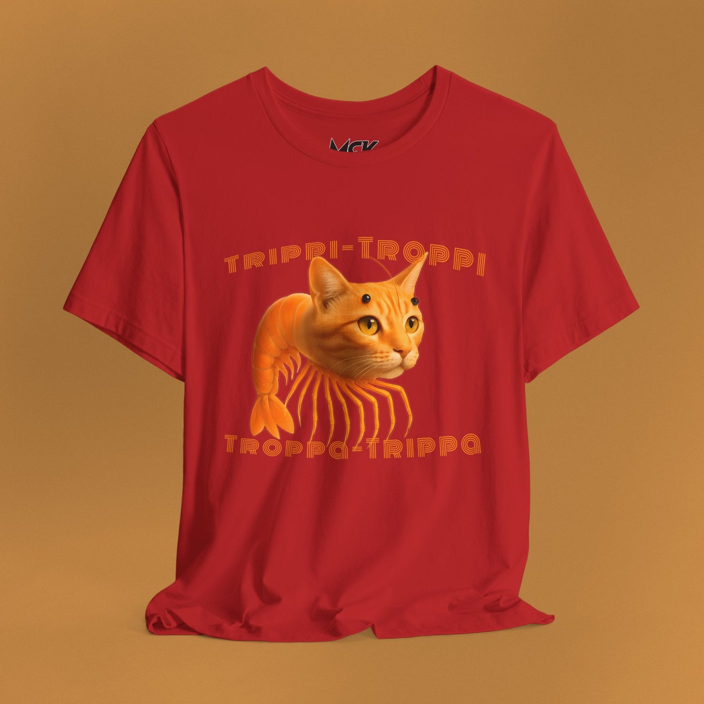 Trippi Troppi Cat‑Shrimp T‑Shirt – Italian Brainrot Meme Tee