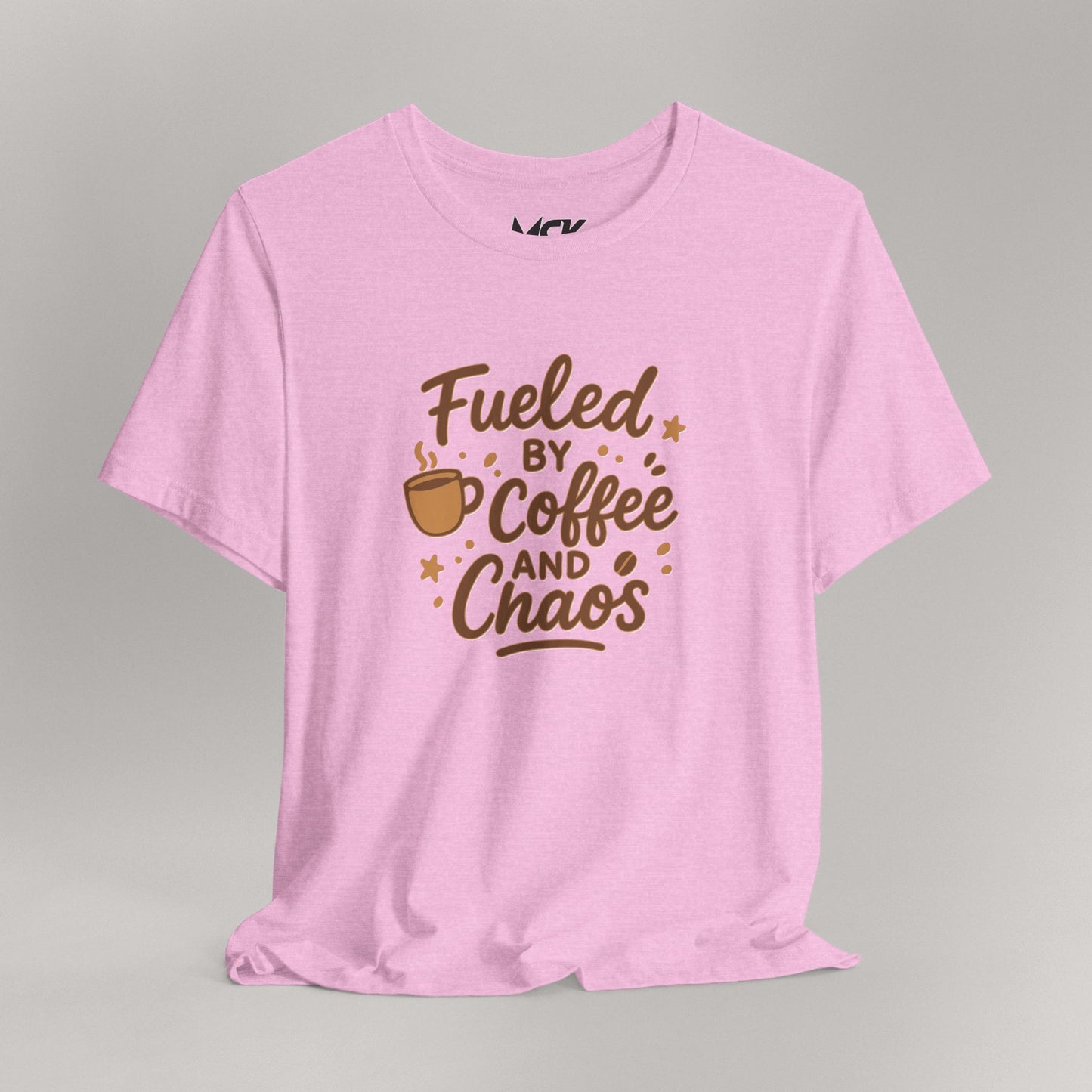 Fueled by Coffee & Chaos T‑Shirt – Relatable Mom/Teacher Humor Tee