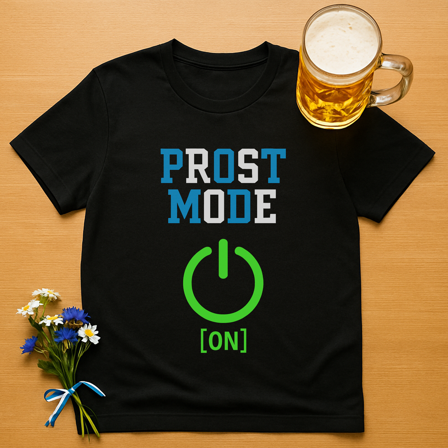 Oktoberfest Beer T-Shirt – Funny Prost Mode ON German Drinking Shirt for Beer Garden, Festival & Pub Crawl Nights