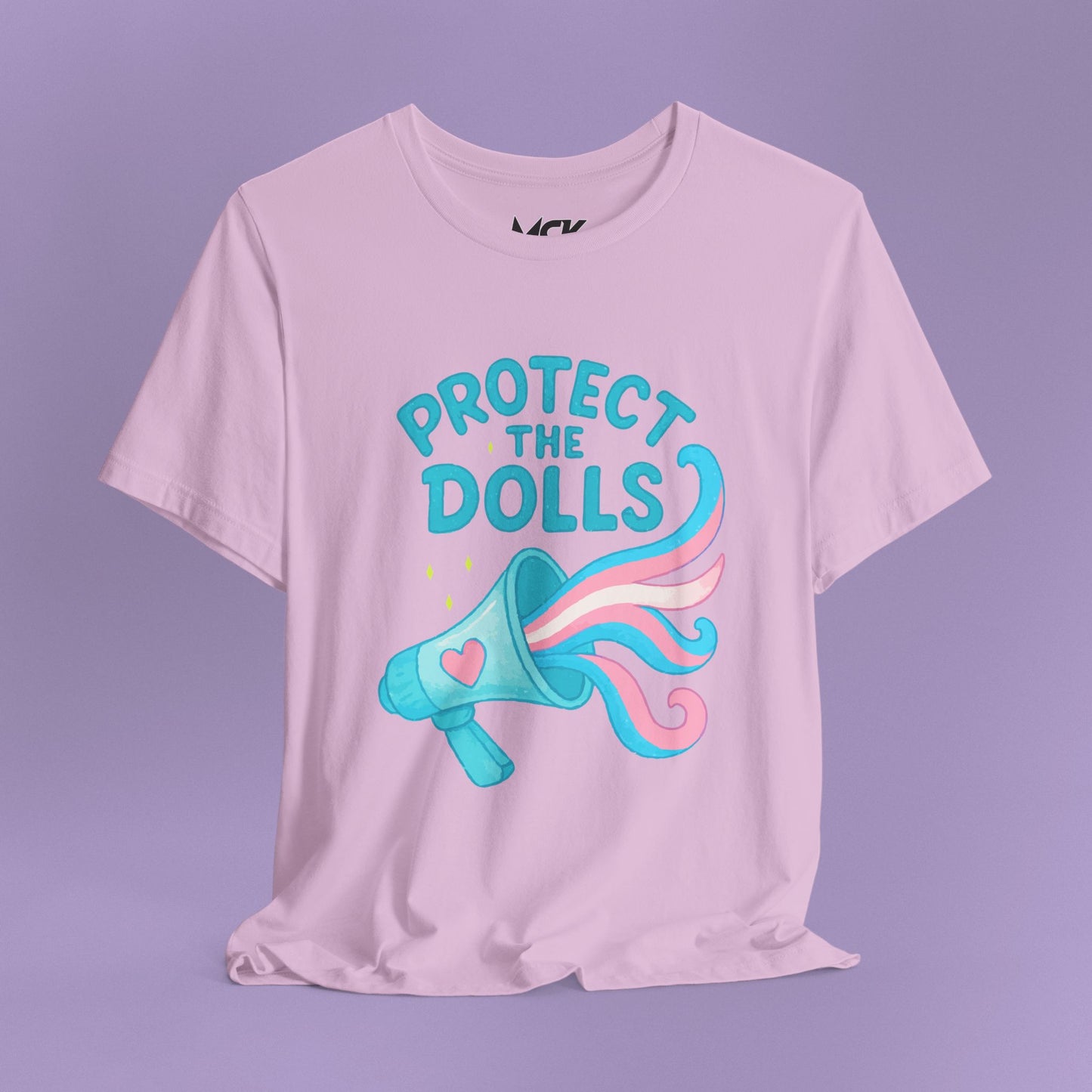 Protect The Dolls Tee – Trans Rights Shirt, Cute Pastel LGBTQ+ Pride Graphic T-Shirt