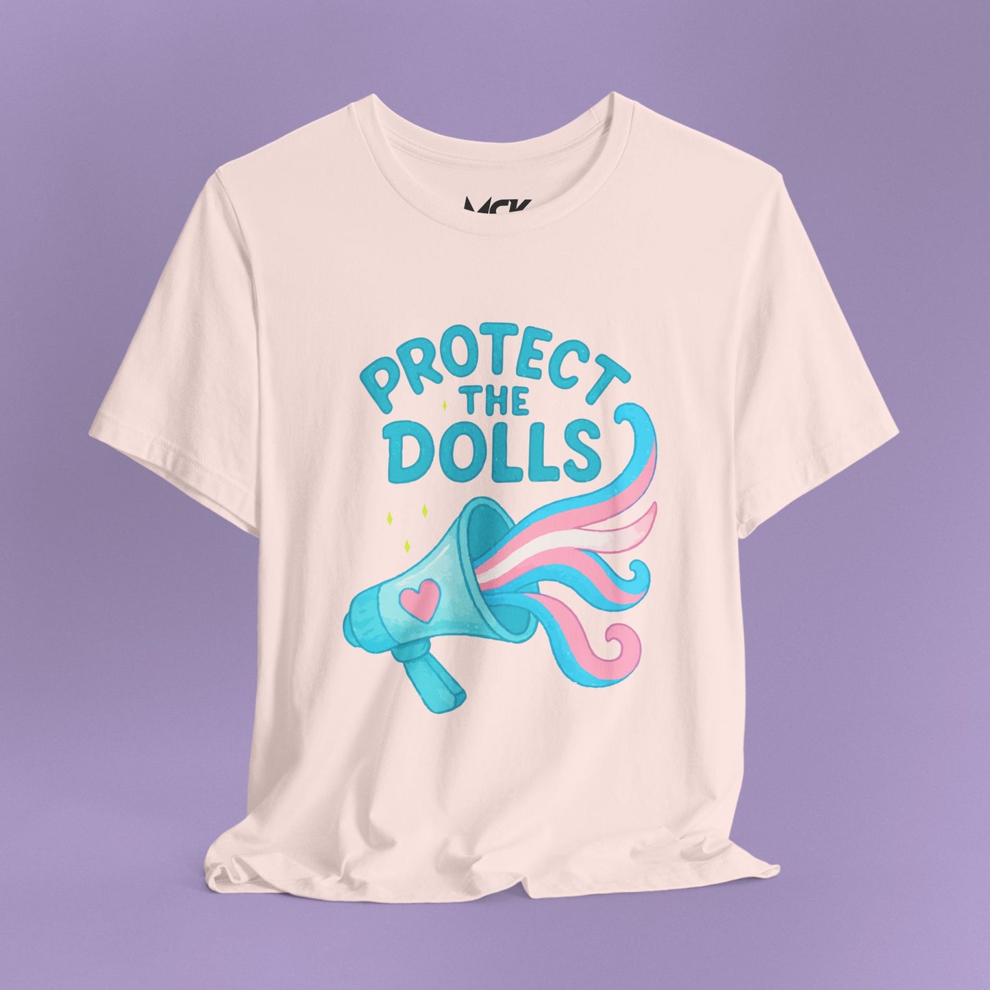 Protect The Dolls Tee – Trans Rights Shirt, Cute Pastel LGBTQ+ Pride Graphic T-Shirt
