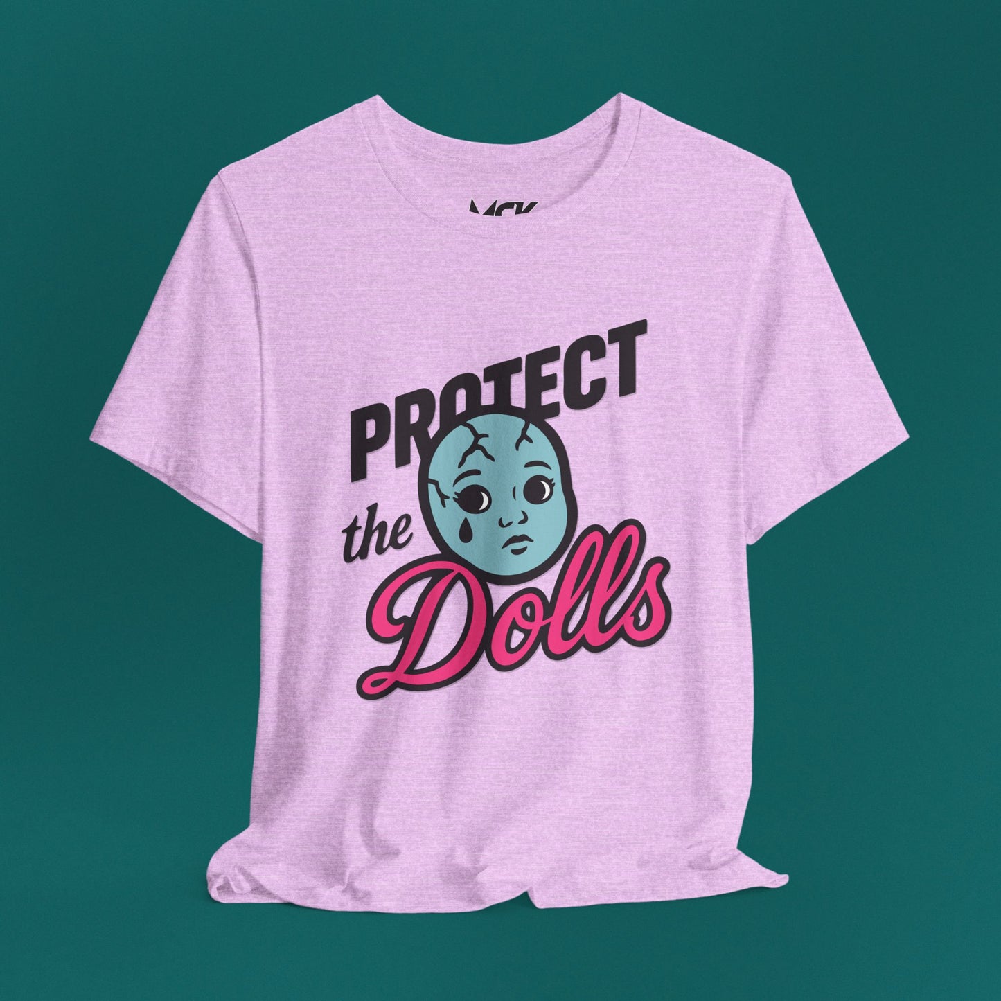 Protect the Dolls Graphic Tee – Trans Rights Shirt with Retro Dollface, LGBTQ+ Pride Apparel