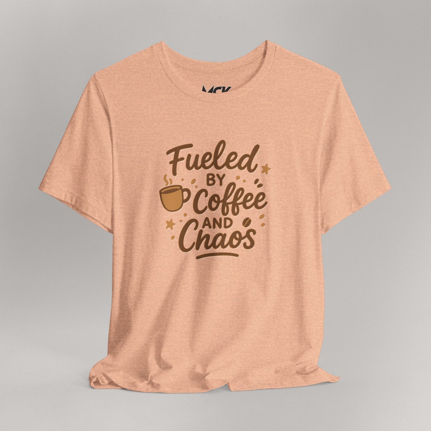 Fueled by Coffee & Chaos T‑Shirt – Relatable Mom/Teacher Humor Tee