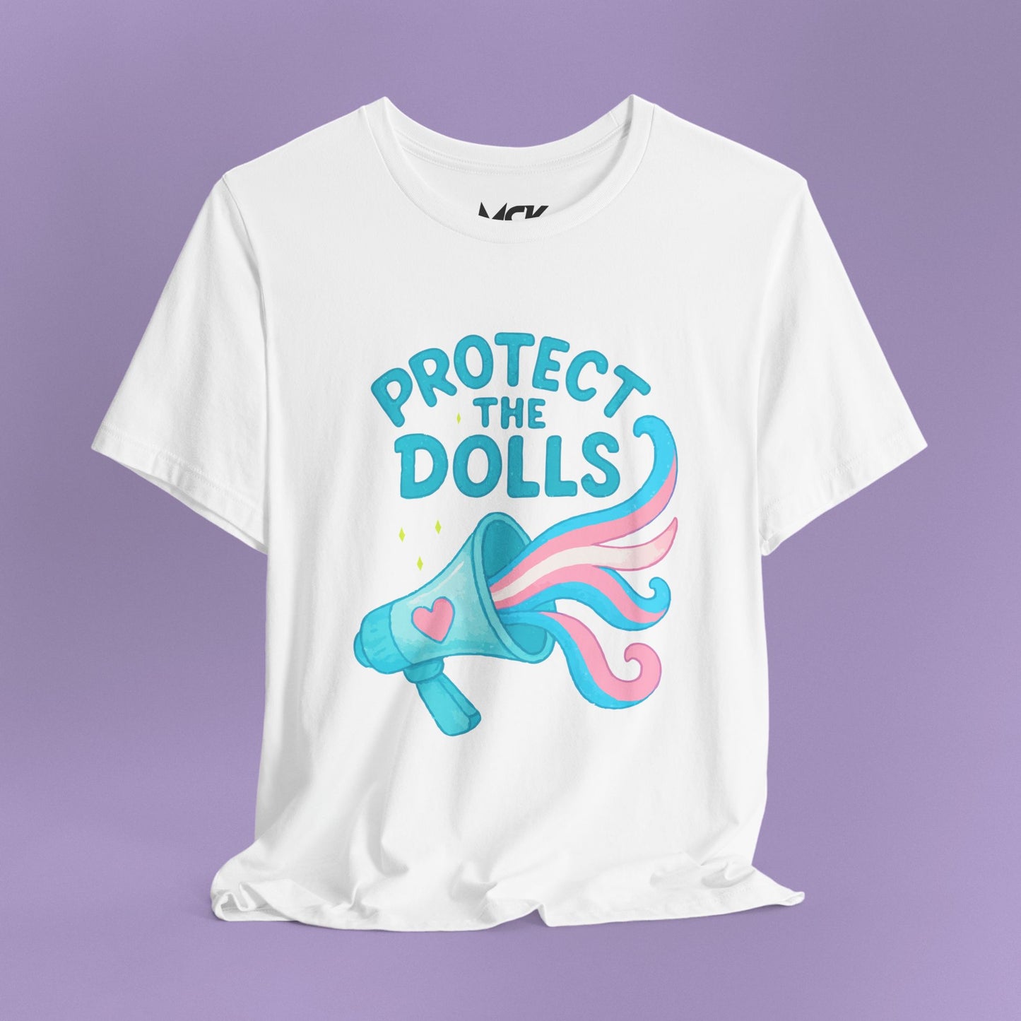 Protect The Dolls Tee – Trans Rights Shirt, Cute Pastel LGBTQ+ Pride Graphic T-Shirt