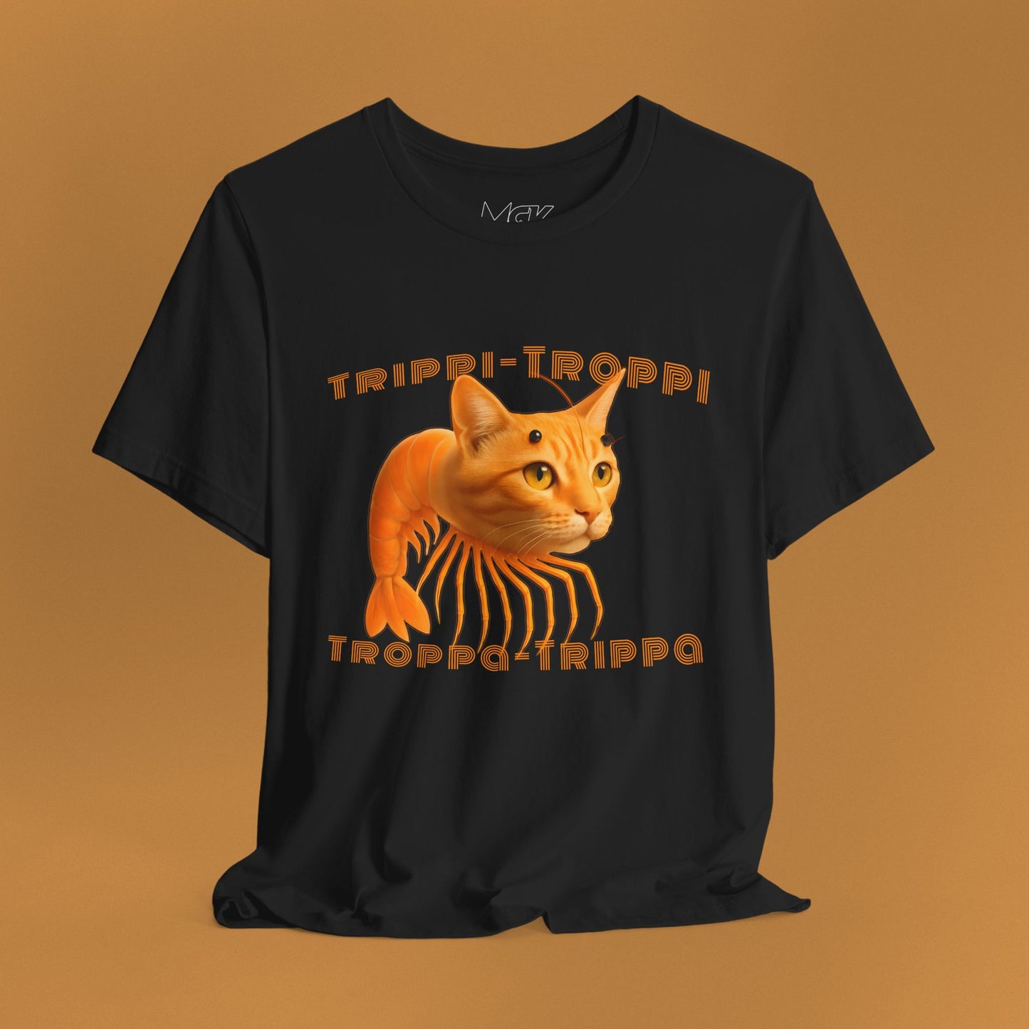Trippi Troppi Cat‑Shrimp T‑Shirt – Italian Brainrot Meme Tee