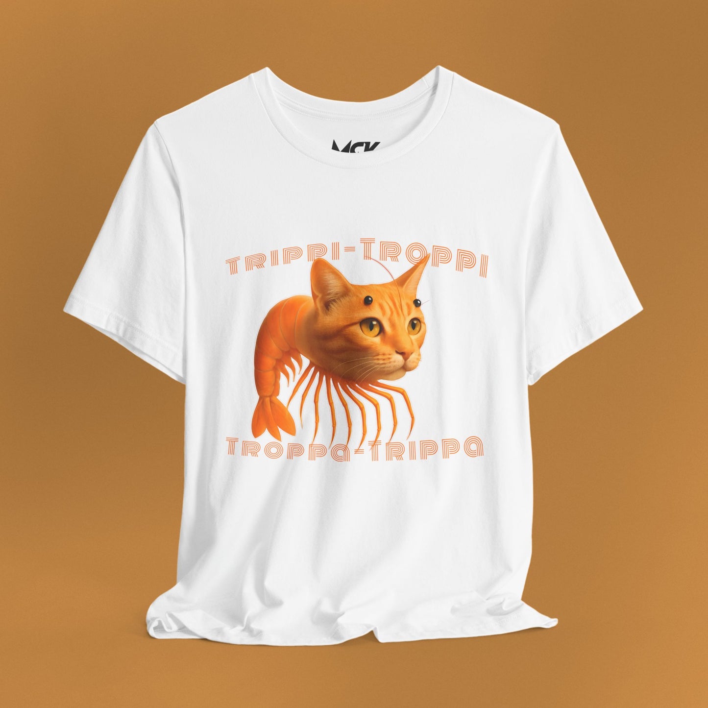 Trippi Troppi Cat‑Shrimp T‑Shirt – Italian Brainrot Meme Tee