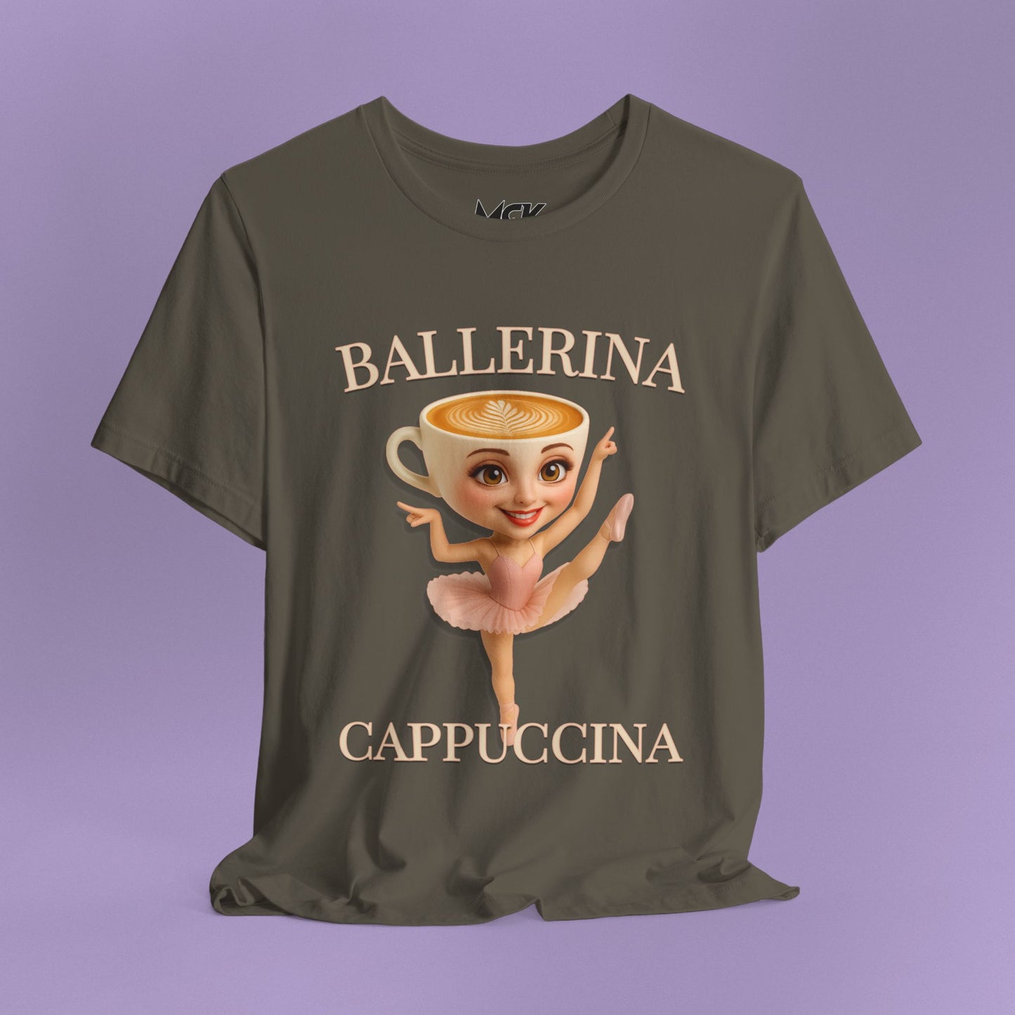 Ballerina Cappuccina Tee – Italian Brainrot Meme Shirt, Viral Cappuccino Ballerina Graphic Tee