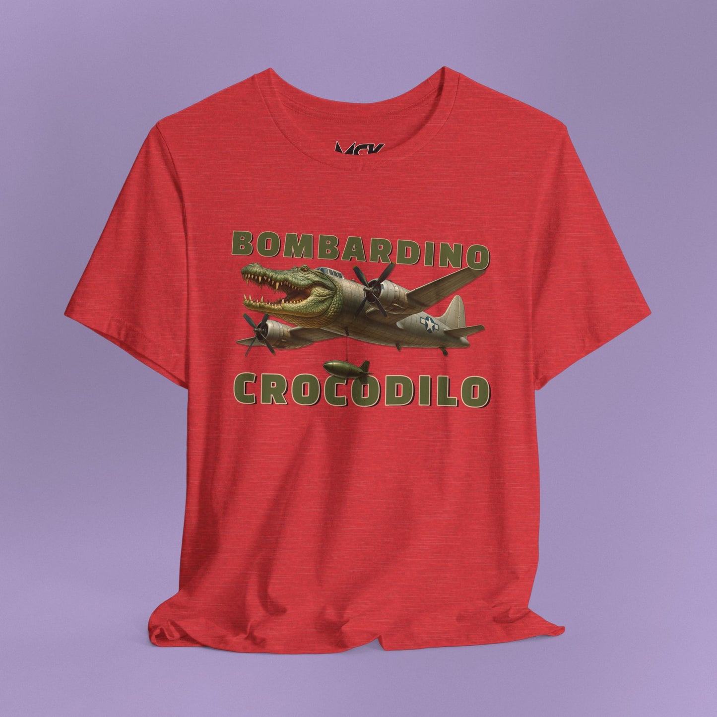 Bombardino Crocodilo T‑Shirt – Italian Brainrot Meme Tee, AI‑Made Viral Character