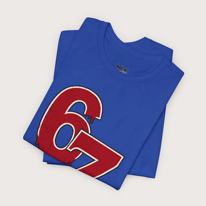 Halloween 67 Shirt – Dripping Number Meme Tee, Blood-Drip Graphic, Spooky Season