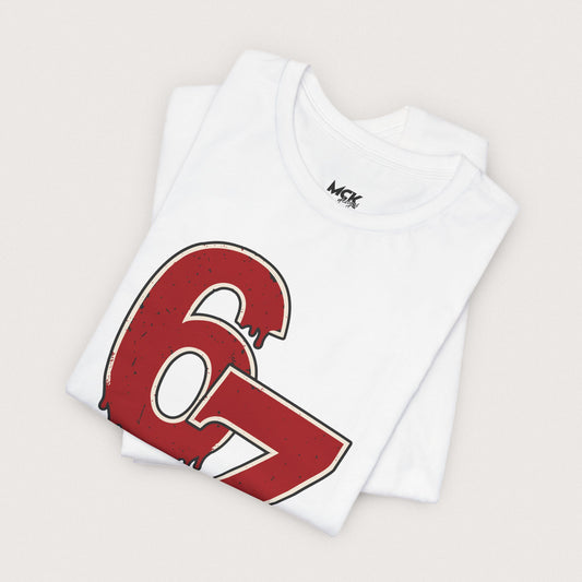 Halloween 67 Shirt – Dripping Number Meme Tee, Blood-Drip Graphic, Spooky Season