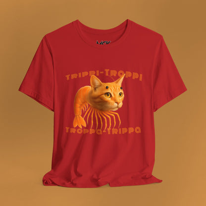 Trippi Troppi Cat‑Shrimp T‑Shirt – Italian Brainrot Meme Tee