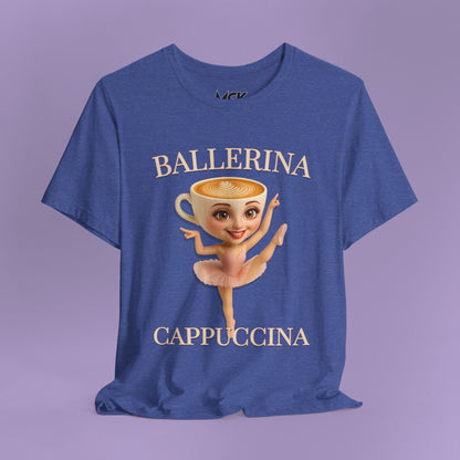 Ballerina Cappuccina Tee – Italian Brainrot Meme Shirt, Viral Cappuccino Ballerina Graphic Tee