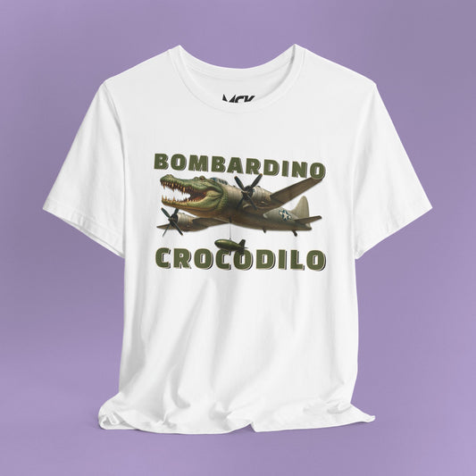 Bombardino Crocodilo T‑Shirt – Italian Brainrot Meme Tee, AI‑Made Viral Character
