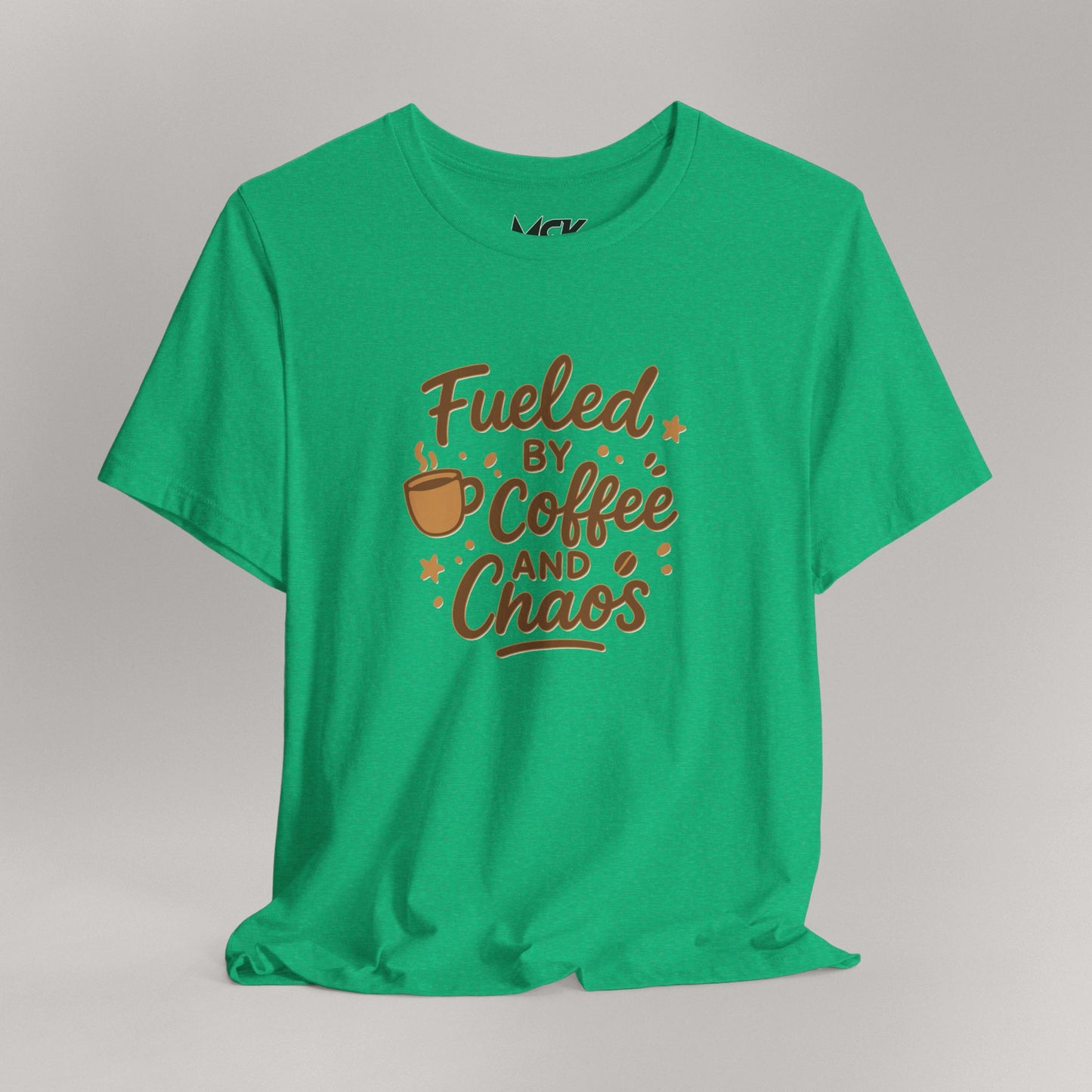 Fueled by Coffee & Chaos T‑Shirt – Relatable Mom/Teacher Humor Tee