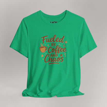 Fueled by Coffee & Chaos T‑Shirt – Relatable Mom/Teacher Humor Tee