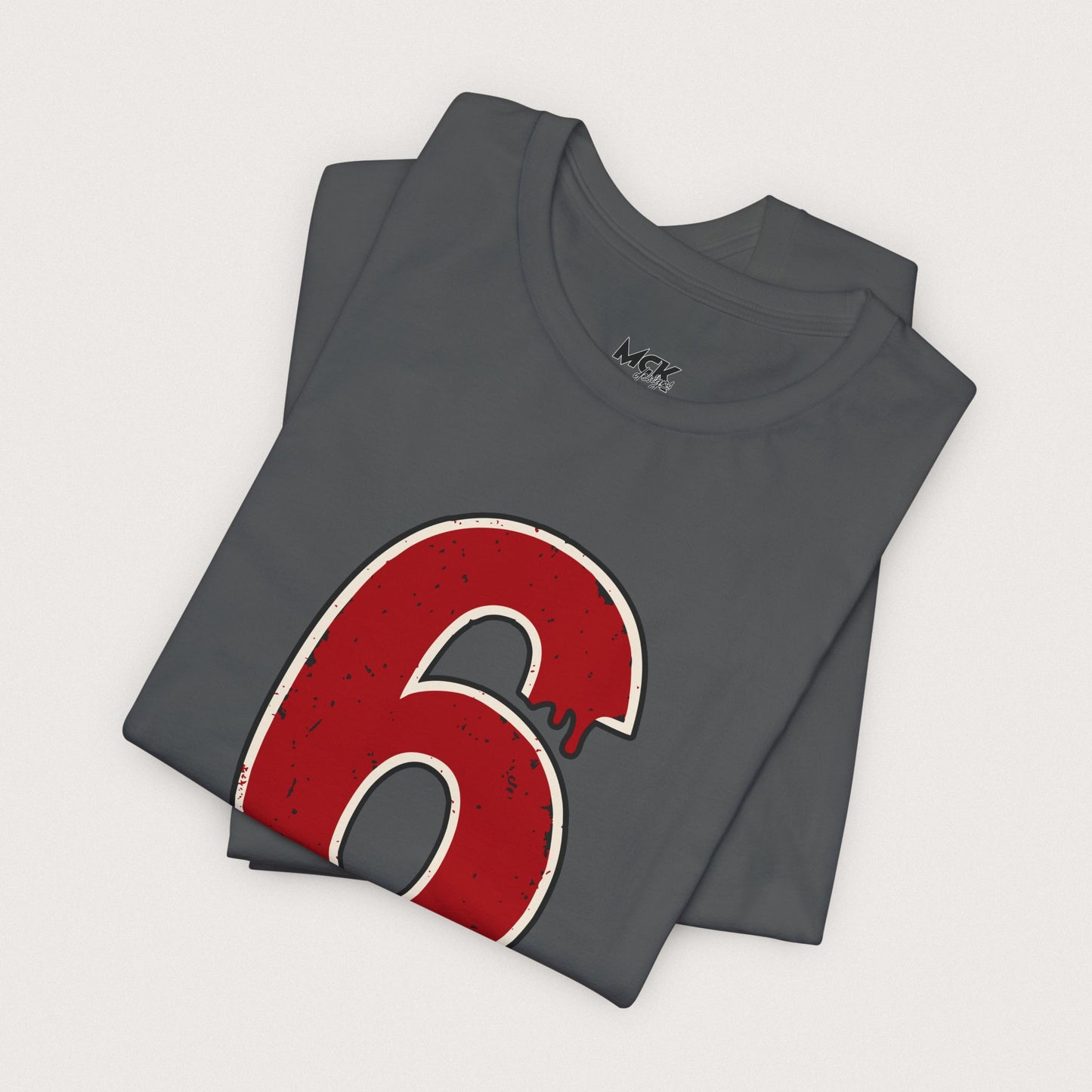 Halloween 67 "6 Shirt" – Dripping Number Meme Tee, Blood-Drip Graphic, Couples Matching 6 or 7, Spooky Season