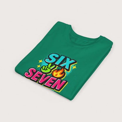 Youth - Six Seven Shirt – Funny 6 7 Meme Tee, Viral TikTok Trend Graphic T-Shirt, Gen Alpha Slang, Black Friday, Christmas Gift | Youth Sizes