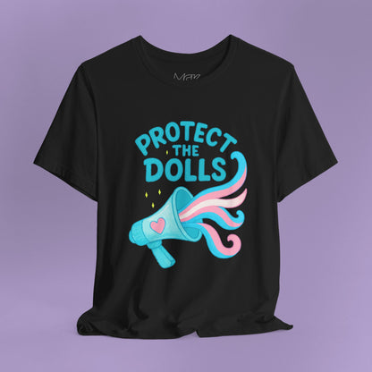 Protect The Dolls Tee – Trans Rights Shirt, Cute Pastel LGBTQ+ Pride Graphic T-Shirt