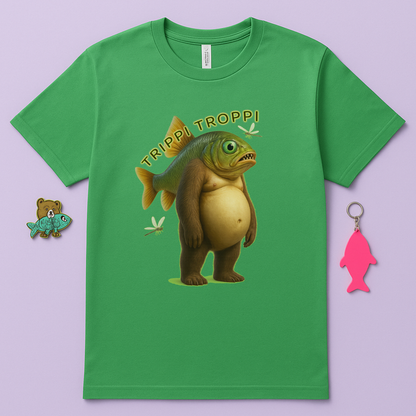 Trippi Troppi Bear‑Fish T‑Shirt – Italian Brainrot Meme Shirt, King of the Sea Edition