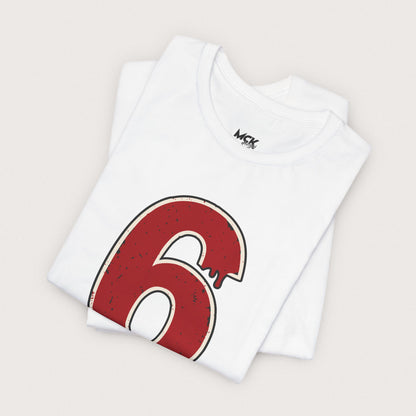 Halloween 67 "6 Shirt" – Dripping Number Meme Tee, Blood-Drip Graphic, Couples Matching 6 or 7, Spooky Season