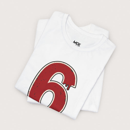 Halloween 67 "6 Shirt" – Dripping Number Meme Tee, Blood-Drip Graphic, Couples Matching 6 or 7, Spooky Season