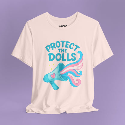 Protect The Dolls Tee – Trans Rights Shirt, Cute Pastel LGBTQ+ Pride Graphic T-Shirt