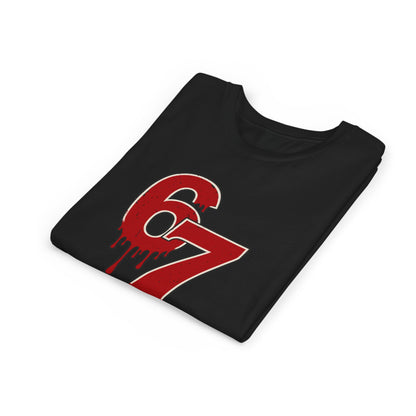 Youth Halloween 67 Shirt – Dripping Number Meme Tee, Blood-Drip Graphic, Spooky Season - Youth Sizes
