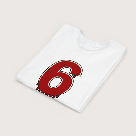 Youth Halloween 67 "6 Shirt" – Dripping Number Meme Tee, Blood-Drip Graphic, Couples Matching 6 or 7, Spooky Season | Youth Sizes