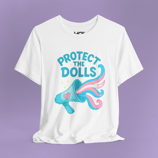 Protect The Dolls Tee – Trans Rights Shirt, Cute Pastel LGBTQ+ Pride Graphic T-Shirt
