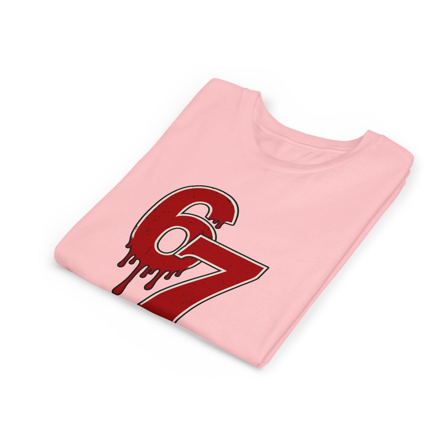 Youth Halloween 67 Shirt – Dripping Number Meme Tee, Blood-Drip Graphic, Spooky Season - Youth Sizes