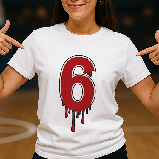 Halloween 67 "6 Shirt" – Dripping Number Meme Tee, Blood-Drip Graphic, Couples Matching 6 or 7, Spooky Season