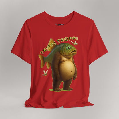 Trippi Troppi Bear‑Fish T‑Shirt – Italian Brainrot Meme Shirt, King of the Sea Edition