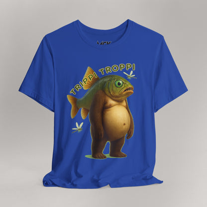 Trippi Troppi Bear‑Fish T‑Shirt – Italian Brainrot Meme Shirt, King of the Sea Edition