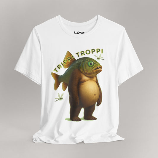 Trippi Troppi Bear‑Fish T‑Shirt – Italian Brainrot Meme Shirt, King of the Sea Edition