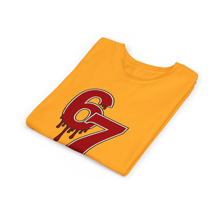 Youth Halloween 67 Shirt – Dripping Number Meme Tee, Blood-Drip Graphic, Spooky Season - Youth Sizes